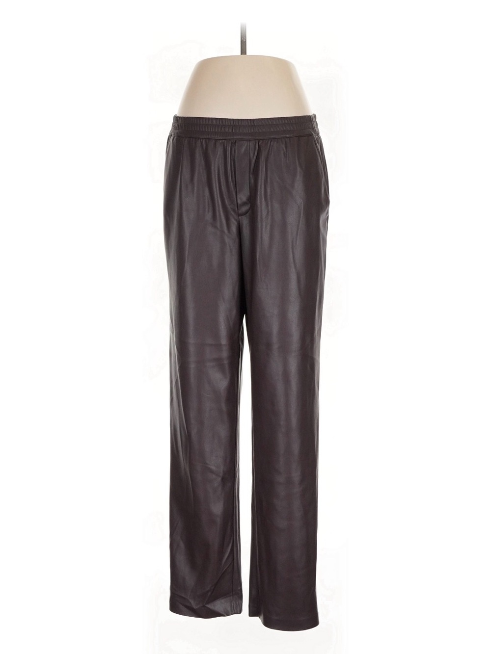Banana Republic Straight-Leg Faux Leather Pants - Black